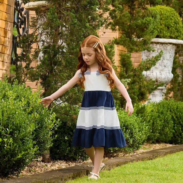 MILON NIÑA VESTIDO AZUL/BLANCO