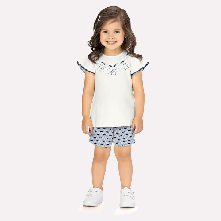 MILON NIÑA CONJ. DE SHORT BLANCO