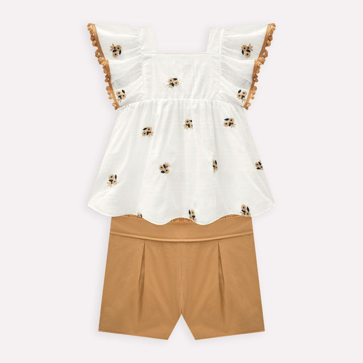 MILON NIÑA CONJ. DE SHORT BLANCO