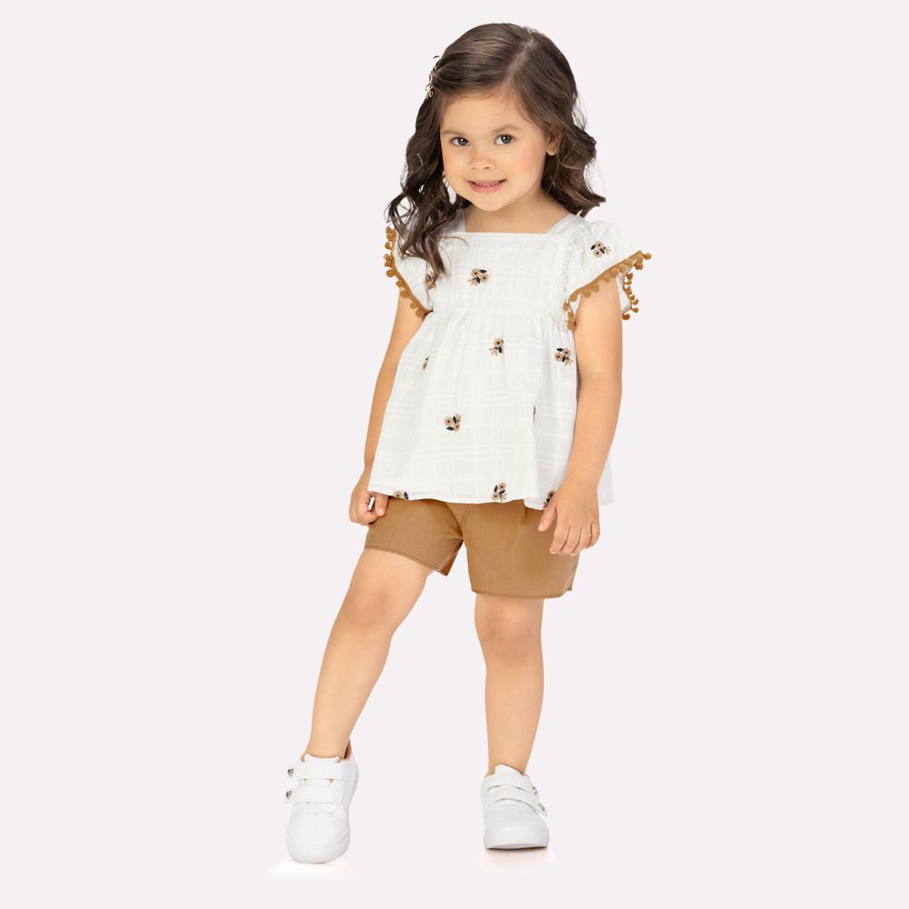 MILON NIÑA CONJ. DE SHORT BLANCO