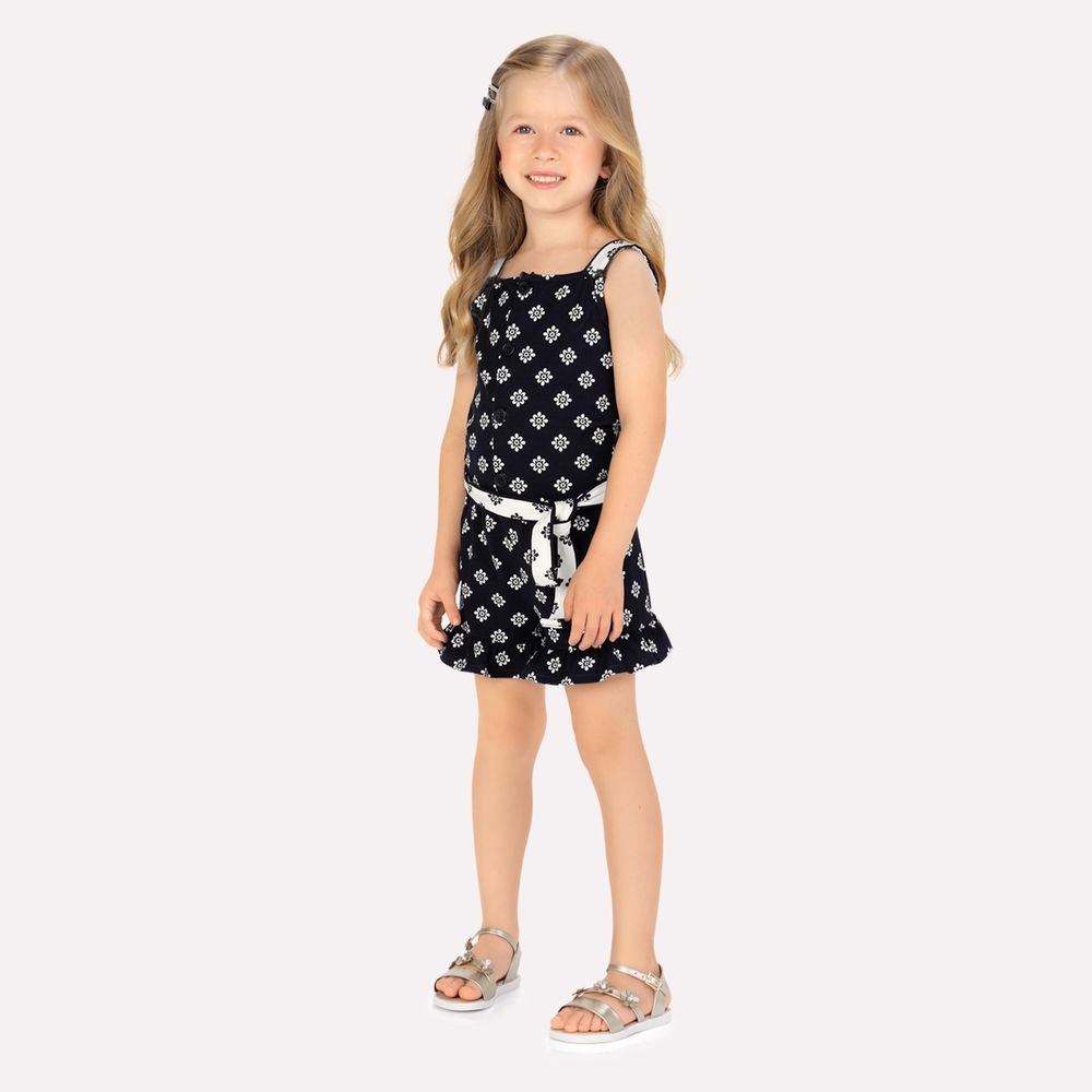 MILON NIÑA OVEROL NEGRO