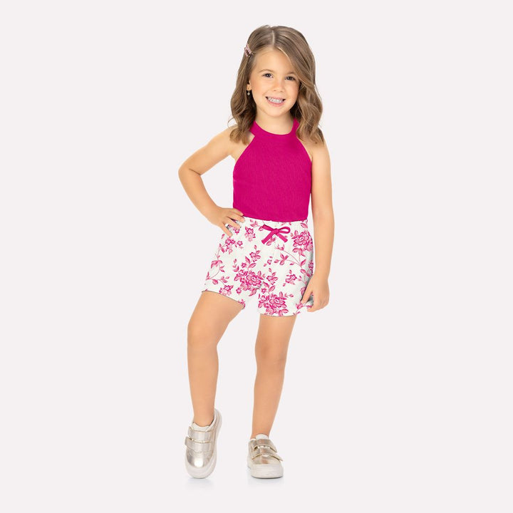 MILON NIÑA CONJ. DE SHORT FUCSIA
