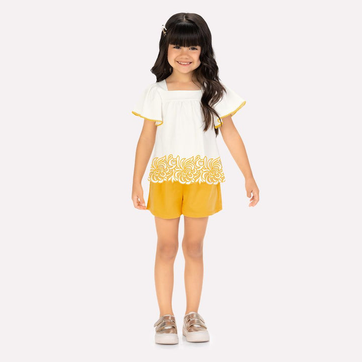 MILON NIÑA CONJ. DE SHORT BLANCO