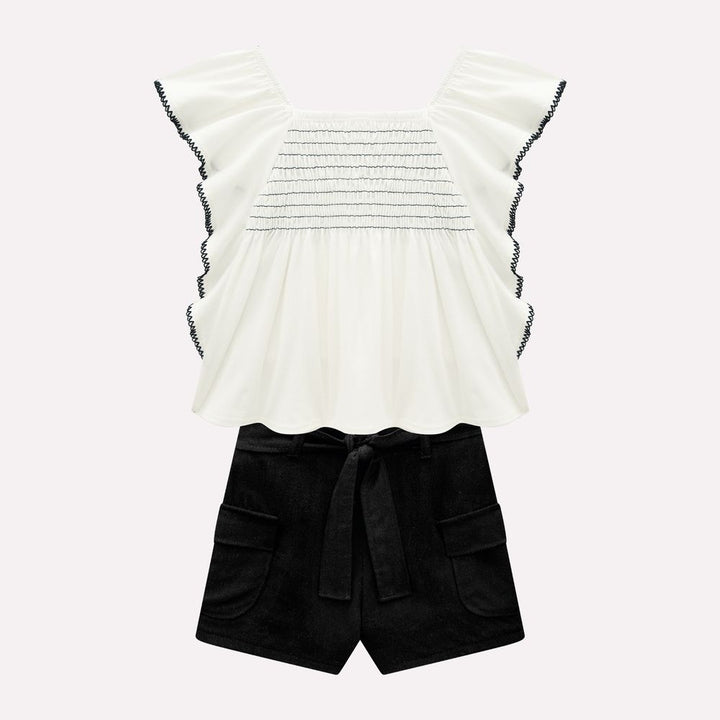 MILON NIÑA CONJ. DE SHORT BLANCO