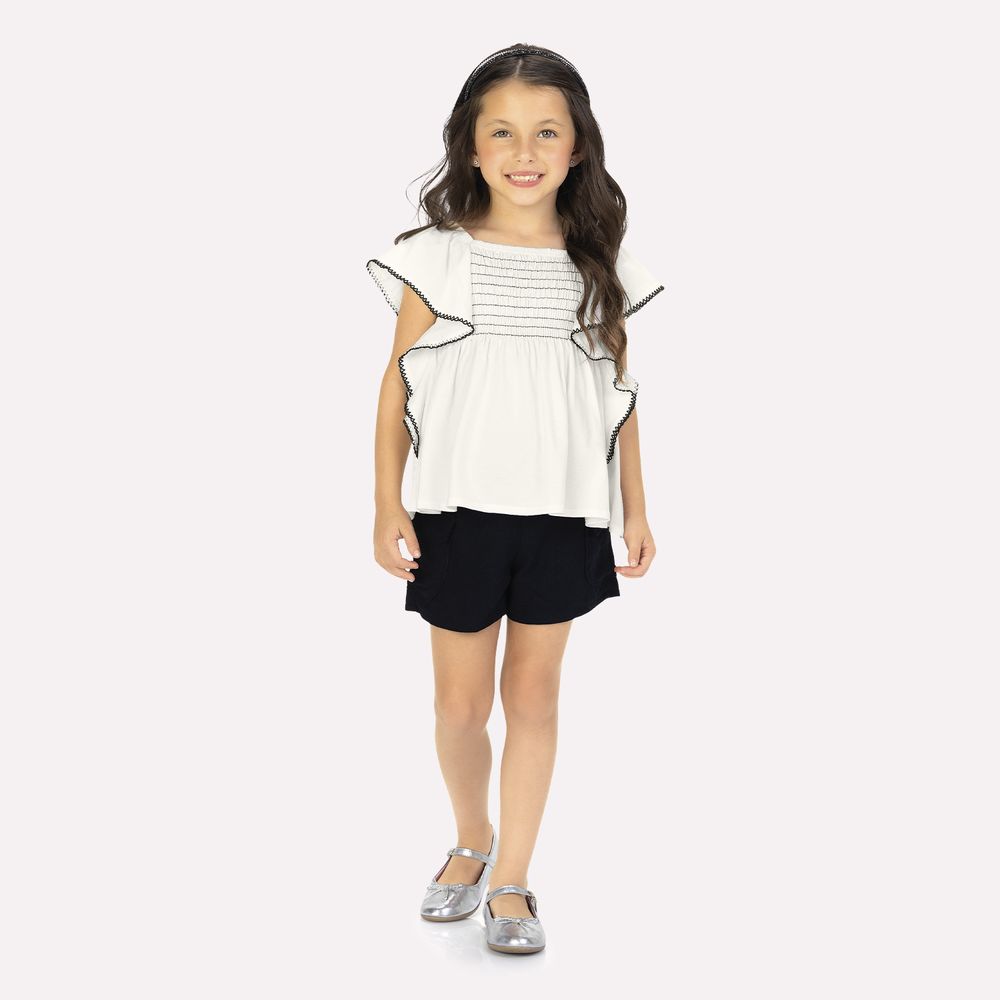 MILON NIÑA CONJ. DE SHORT BLANCO