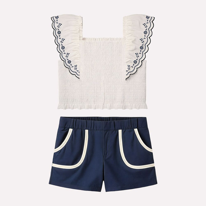 MILON NIÑA CONJ. DE SHORT BLANCO