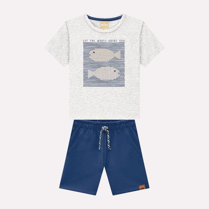 MILON NIÑO CONJ. DE SHORT BLANCO