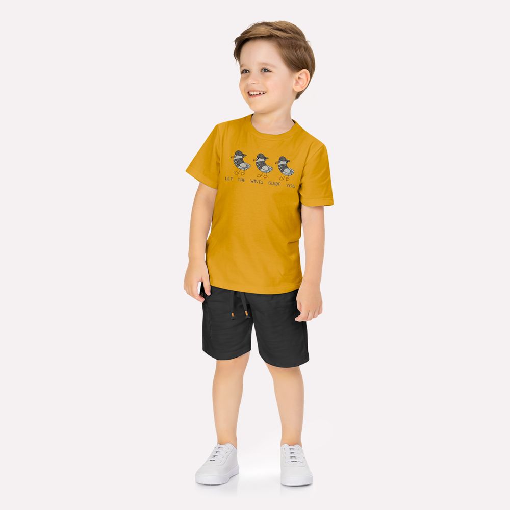 MILON NIÑO CONJ. DE SHORT MOSTAZA