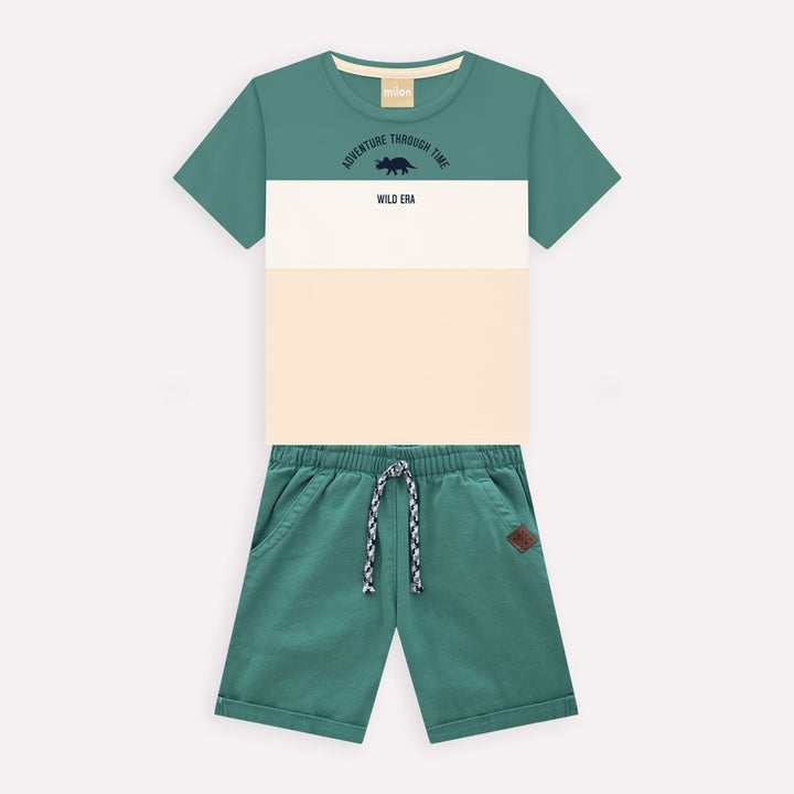 MILON NIÑO CONJ. DE SHORT VERDE
