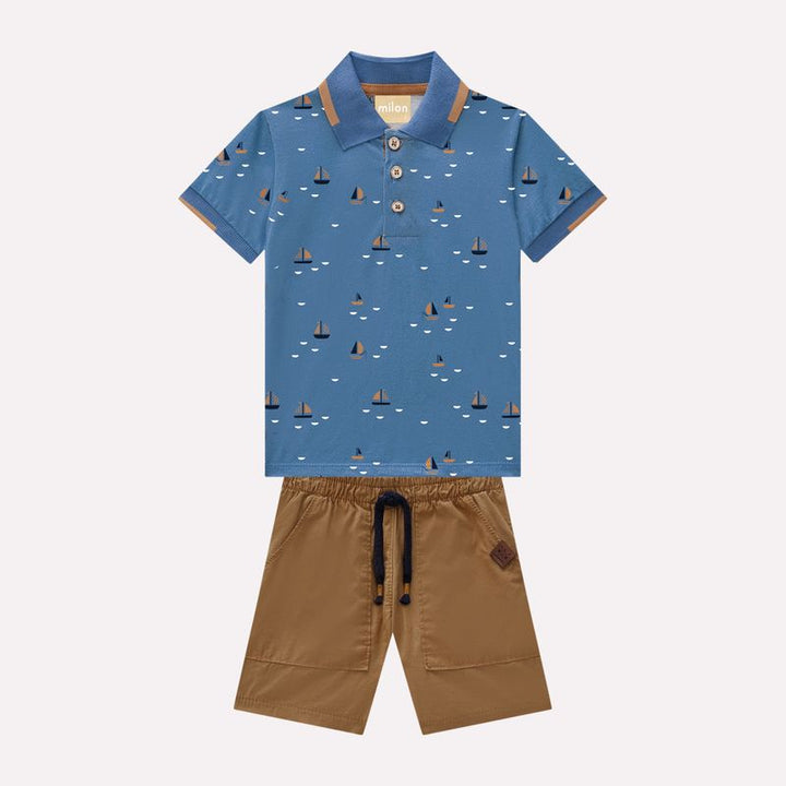 MILON NIÑO CONJ. DE SHORT AZUL