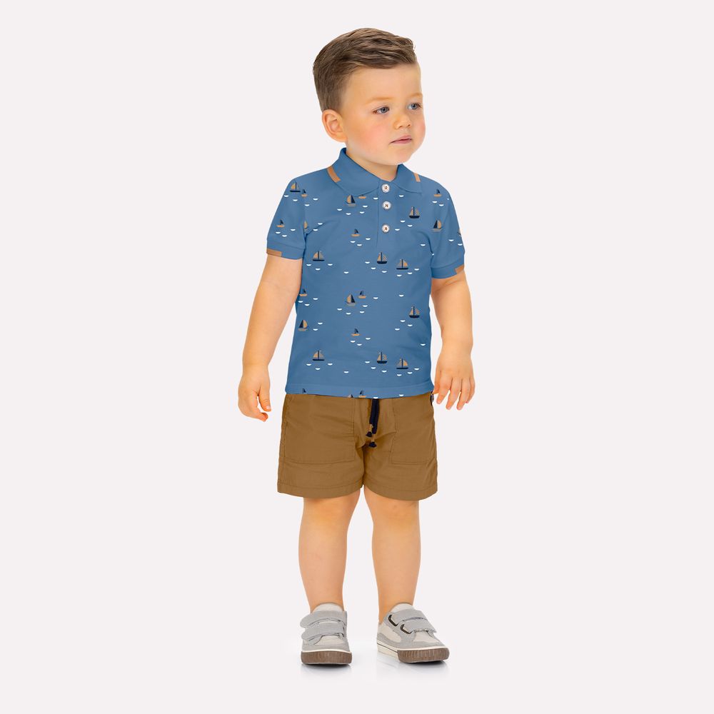 MILON NIÑO CONJ. DE SHORT AZUL