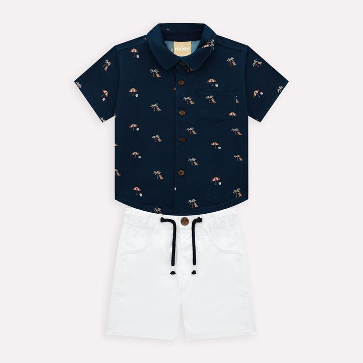 MILON NIÑO CONJ. DE SHORT AZUL