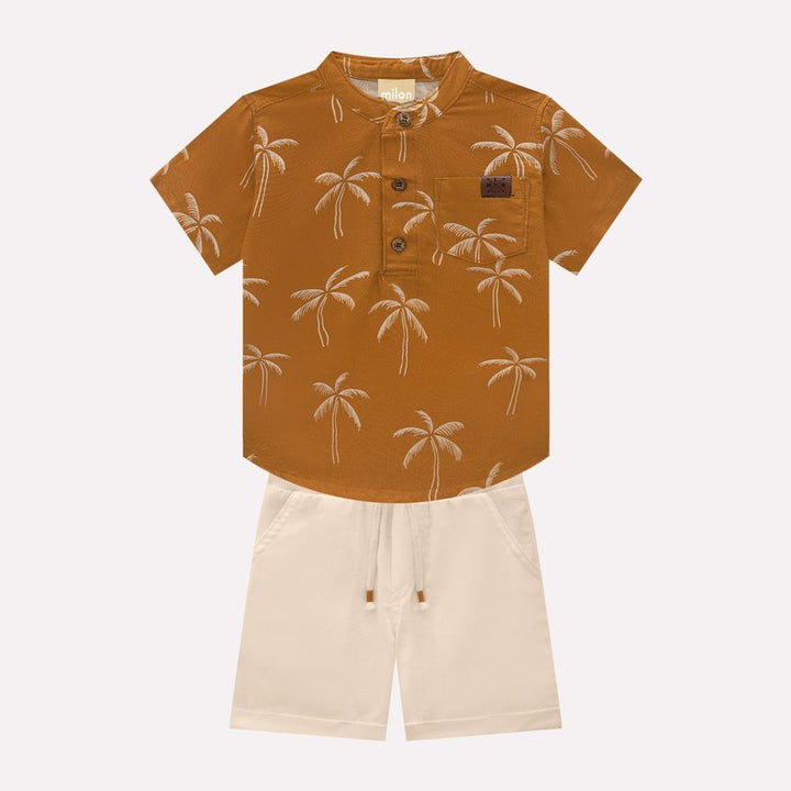 MILON NIÑO CONJ. DE SHORT CHOCOLATE