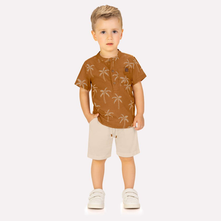 MILON NIÑO CONJ. DE SHORT CHOCOLATE