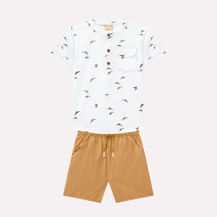MILON NIÑO CONJ. DE SHORT BLANCO