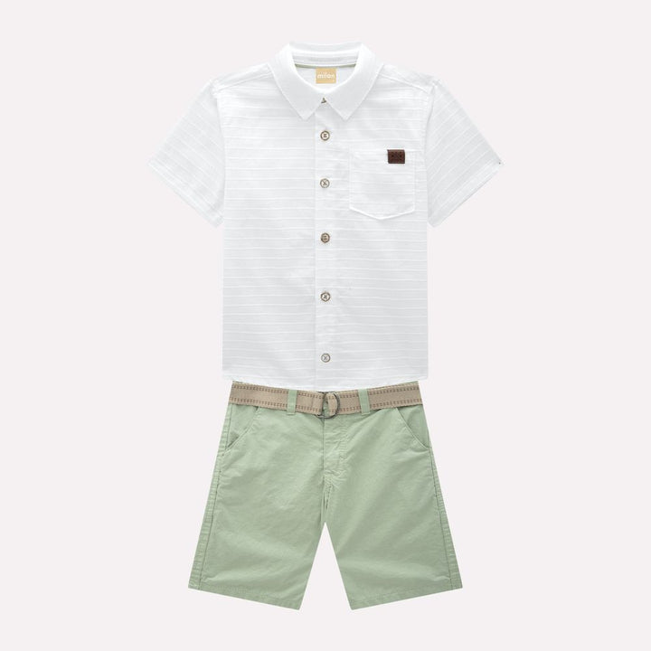 MILON NIÑO CONJ. DE SHORT BLANCO