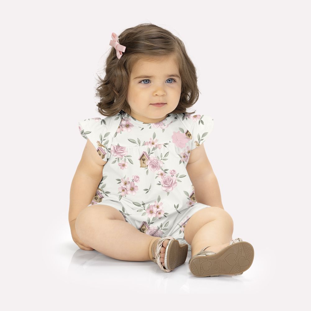 MILON BEBE NIÑA OVEROL BLANCO