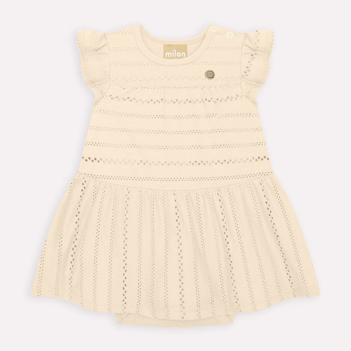 MILON BEBE NIÑA VESTIDO BEIGE