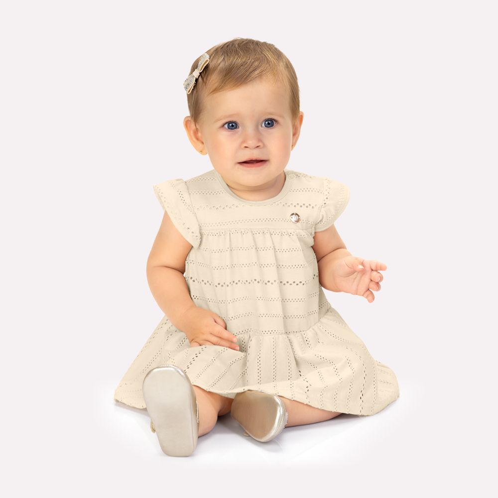 MILON BEBE NIÑA VESTIDO BEIGE