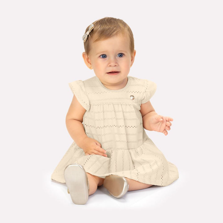 MILON BEBE NIÑA VESTIDO BEIGE