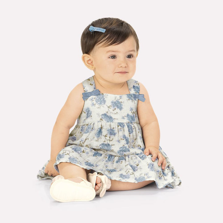 MILON BEBE NIÑA VESTIDO CON BRAGA BLANCO