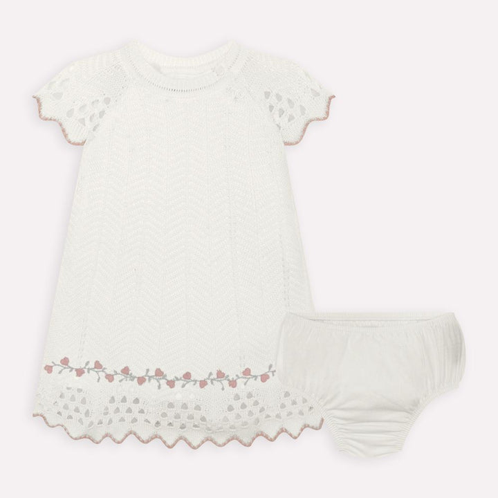 MILON BEBE NIÑA VESTIDO CON BRAGA BLANCO
