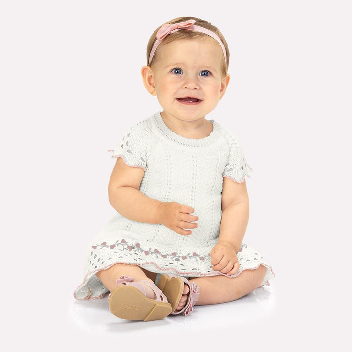 MILON BEBE NIÑA VESTIDO CON BRAGA BLANCO