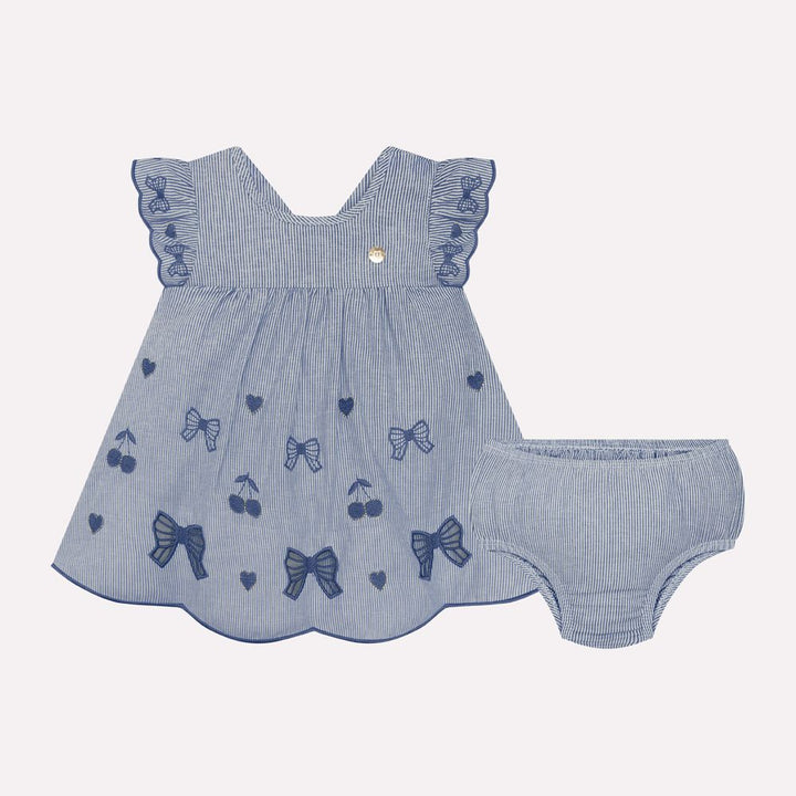 MILON BEBE NIÑA VESTIDO CON BRAGA AZUL