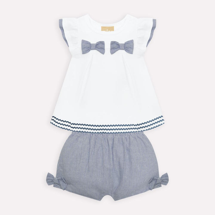 MILON BEBE NIÑA CONJ. DE SHORT BLANCO