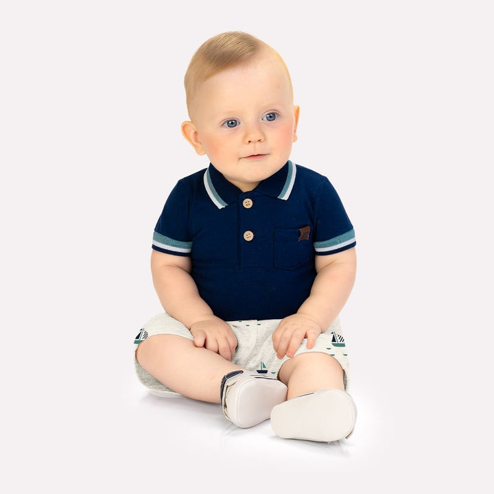 MILON BEBE NIÑO CONJ. DE SHORT AZUL