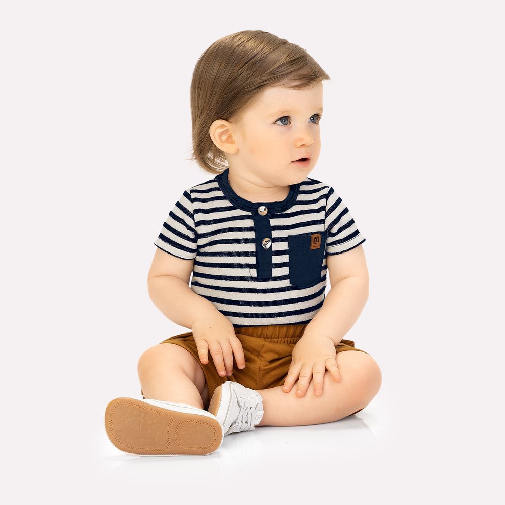 MILON BEBE NIÑO CONJ. DE SHORT AZUL