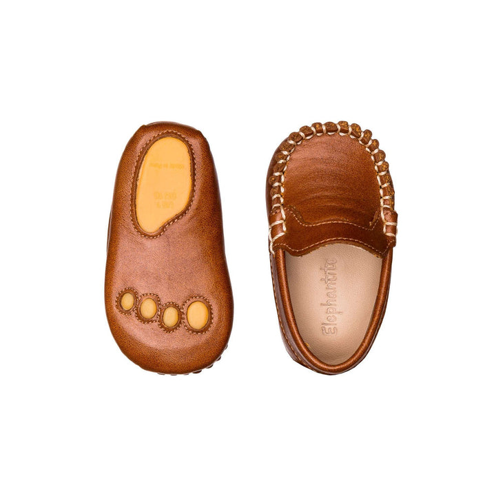 ELEPHANTITO BEBE NIÑO ZAPATO MOCCASIN NATURAL