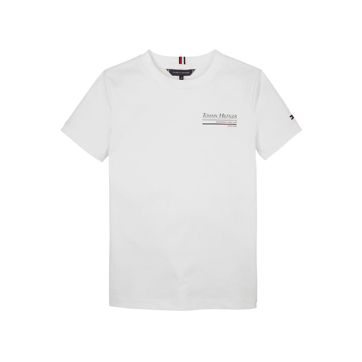 TOMMY HILFIGER NIÑO TSHIRT HILFIGER YACHT PRINT WHITE