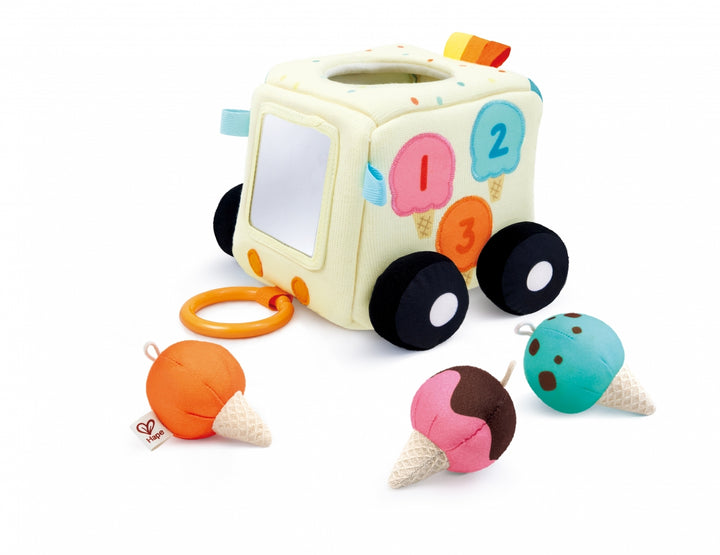 HAPE CAMIÓN DE HELADOS CON BOLA SENSORIAL
