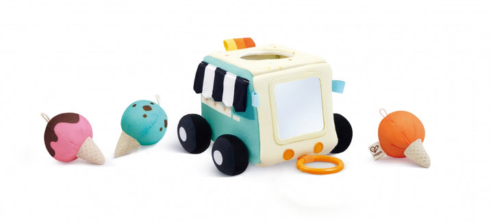 HAPE CAMIÓN DE HELADOS CON BOLA SENSORIAL