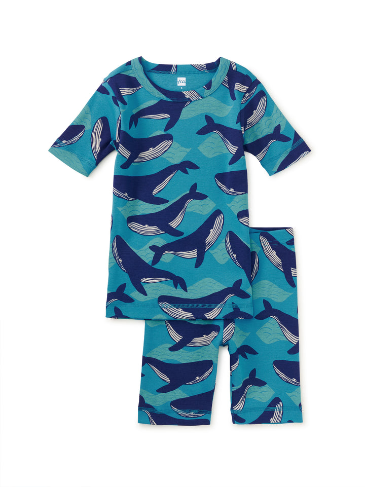 TEA COLLECTION NIÑO PIJAMA IN YOUR DREAMS HUMPBACK WHALES