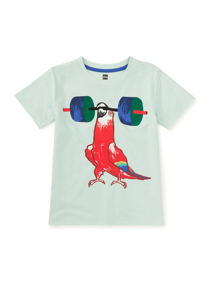 TEA COLLECTION NIÑO TSHIRT PARROT STRENGTH GRAPHIC GARDEN PARTY