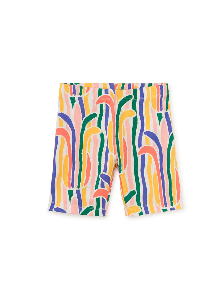 TEA COLLECTION NIÑA SHORT PRINTED BIKE RAINBOW PINEAPPLE STRIPE