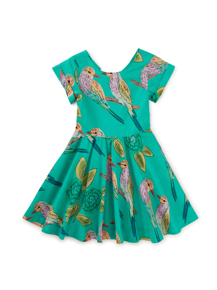 TEA COLLECTION NIÑA VESTIDO BUTTON BACK SKIRTED LILAC BREASTED ROLLER