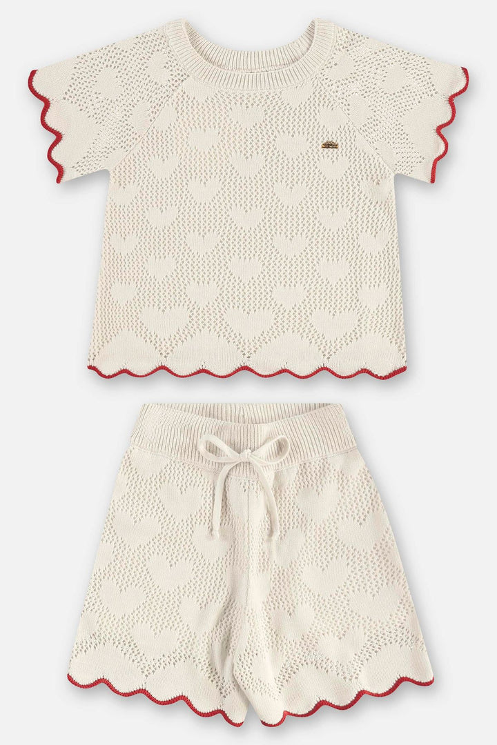 UP BABY NIÑA CONJ. DE SHORT NATURAL
