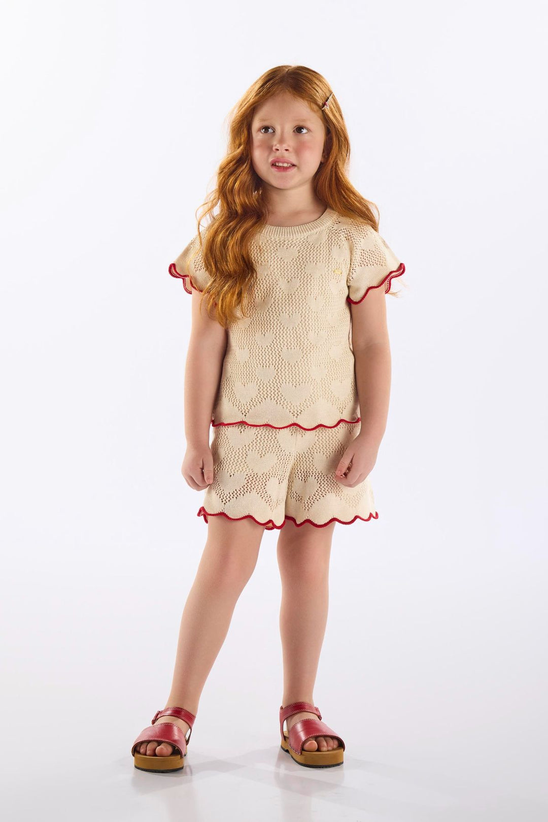 UP BABY NIÑA CONJ. DE SHORT NATURAL