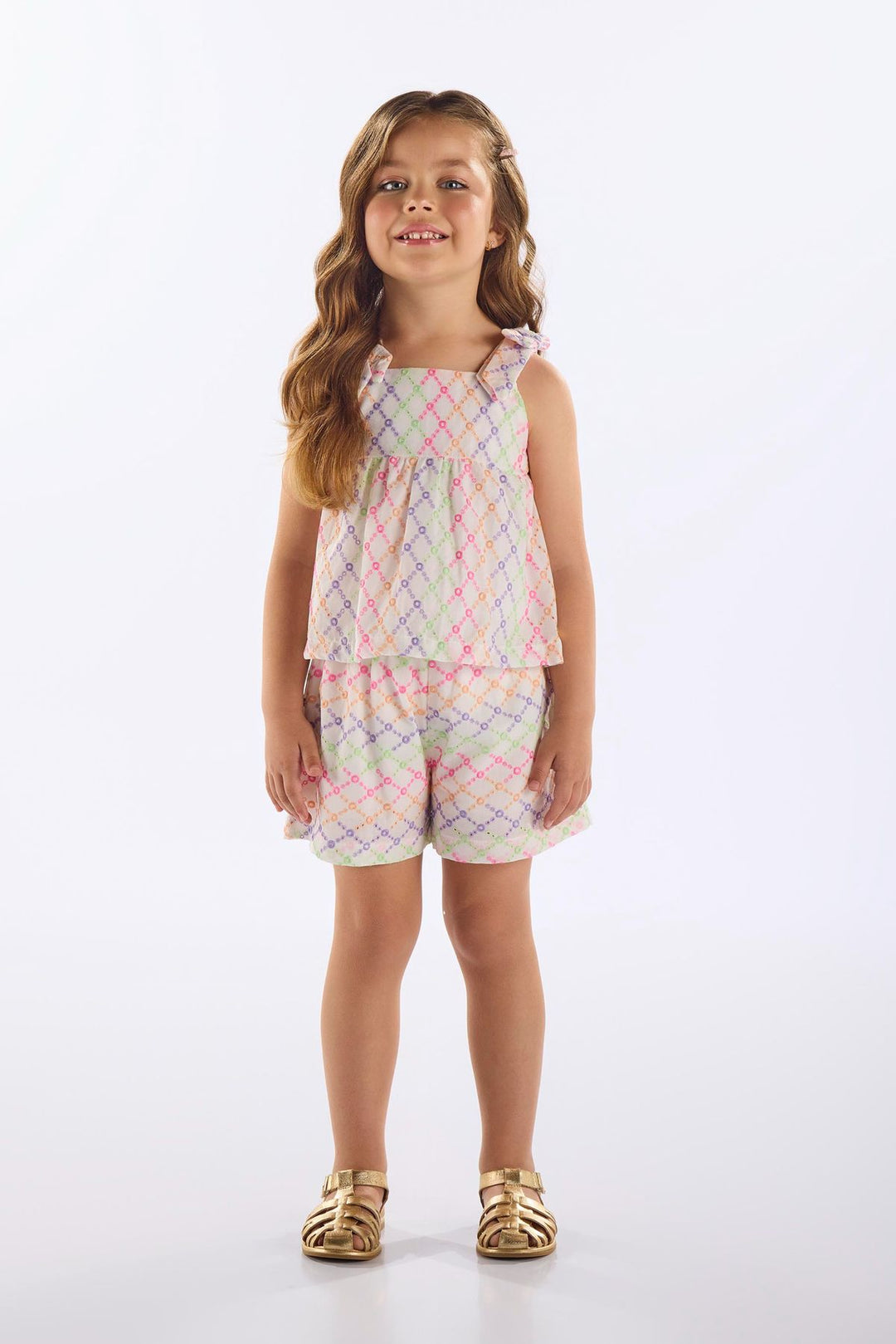 UP BABY NIÑA CONJ. DE SHORT NATURAL