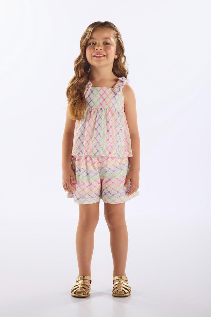 UP BABY NIÑA CONJ. DE SHORT NATURAL