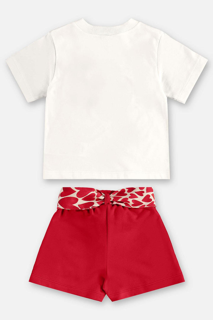 UP BABY NIÑA CONJ. DE SHORT NATURAL