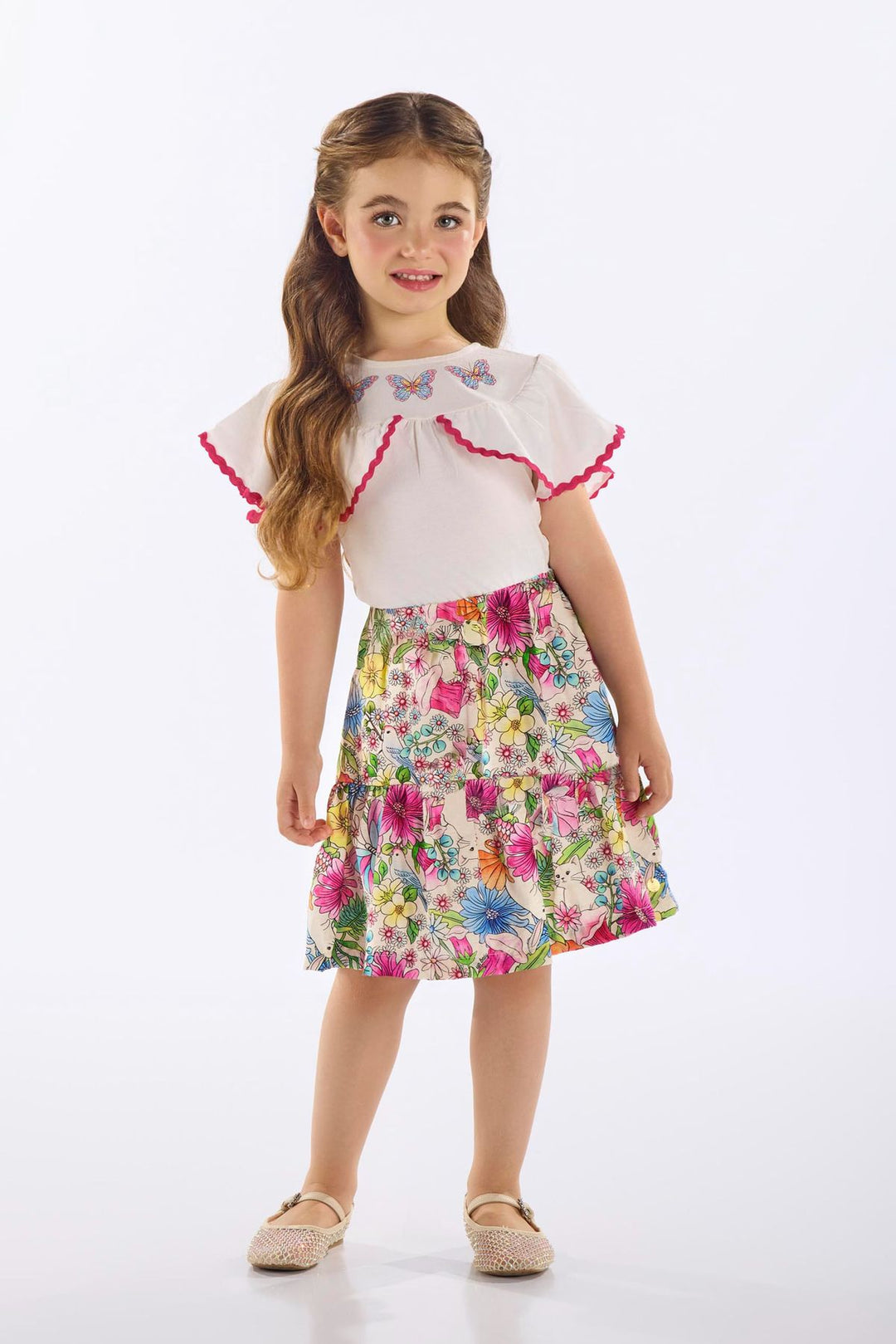 UP BABY NIÑA CONJ. DE FALDA NATURAL