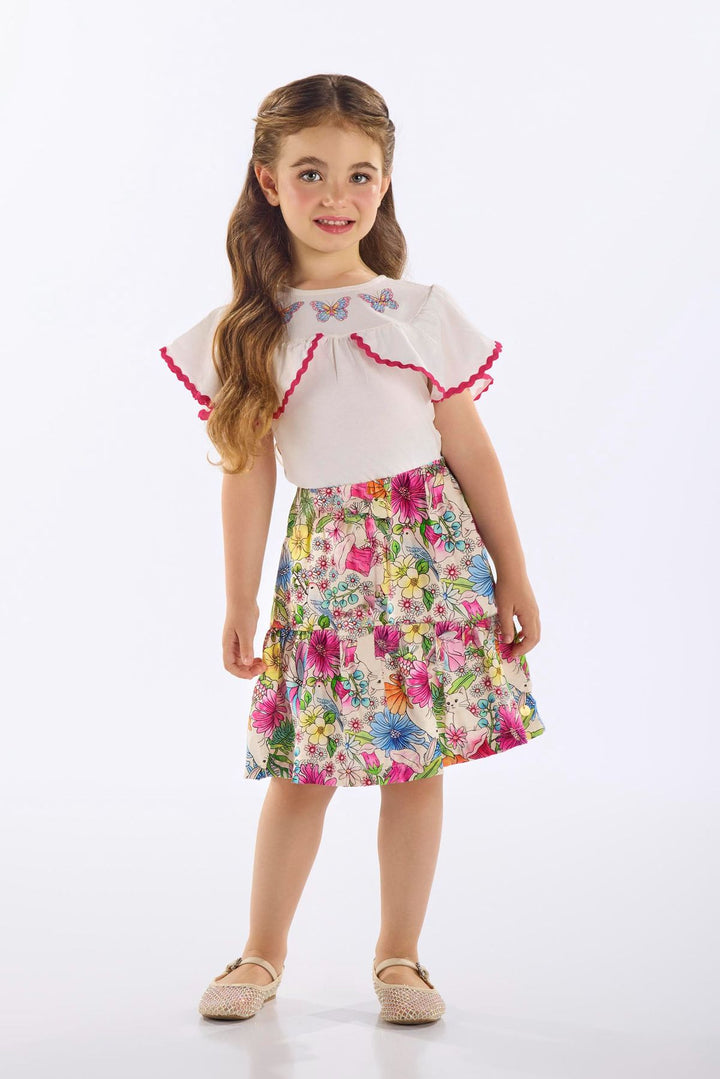 UP BABY NIÑA CONJ. DE FALDA NATURAL