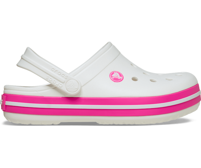 CROCS NIÑA CHANCLETA-CROCBAND CLOG K-WHITE/PINK CRUSH