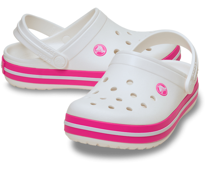 CROCS NIÑA CHANCLETA-CROCBAND CLOG K-WHITE/PINK CRUSH