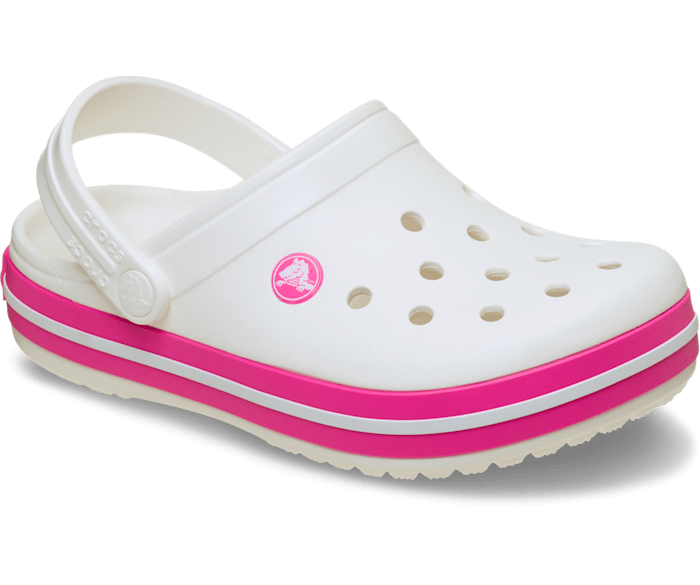 CROCS NIÑA CHANCLETA-CROCBAND CLOG K-WHITE/PINK CRUSH