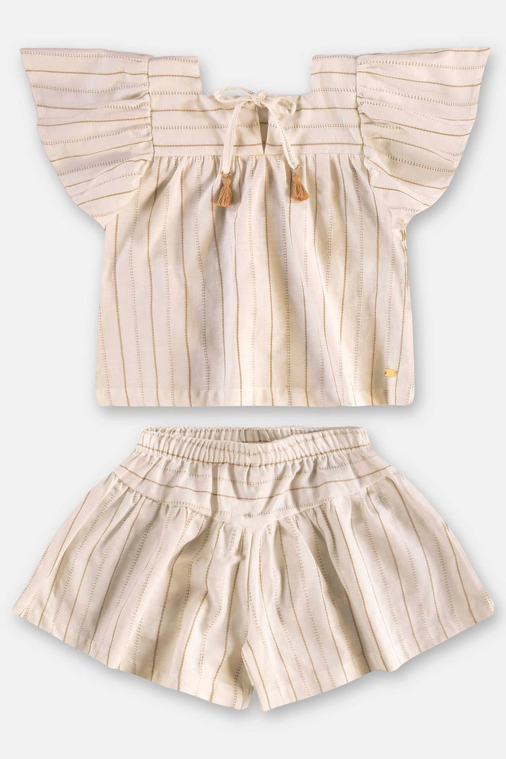 UP BABY NIÑA CONJ. DE SHORT NATURAL